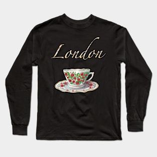 London Tea Cup Long Sleeve T-Shirt